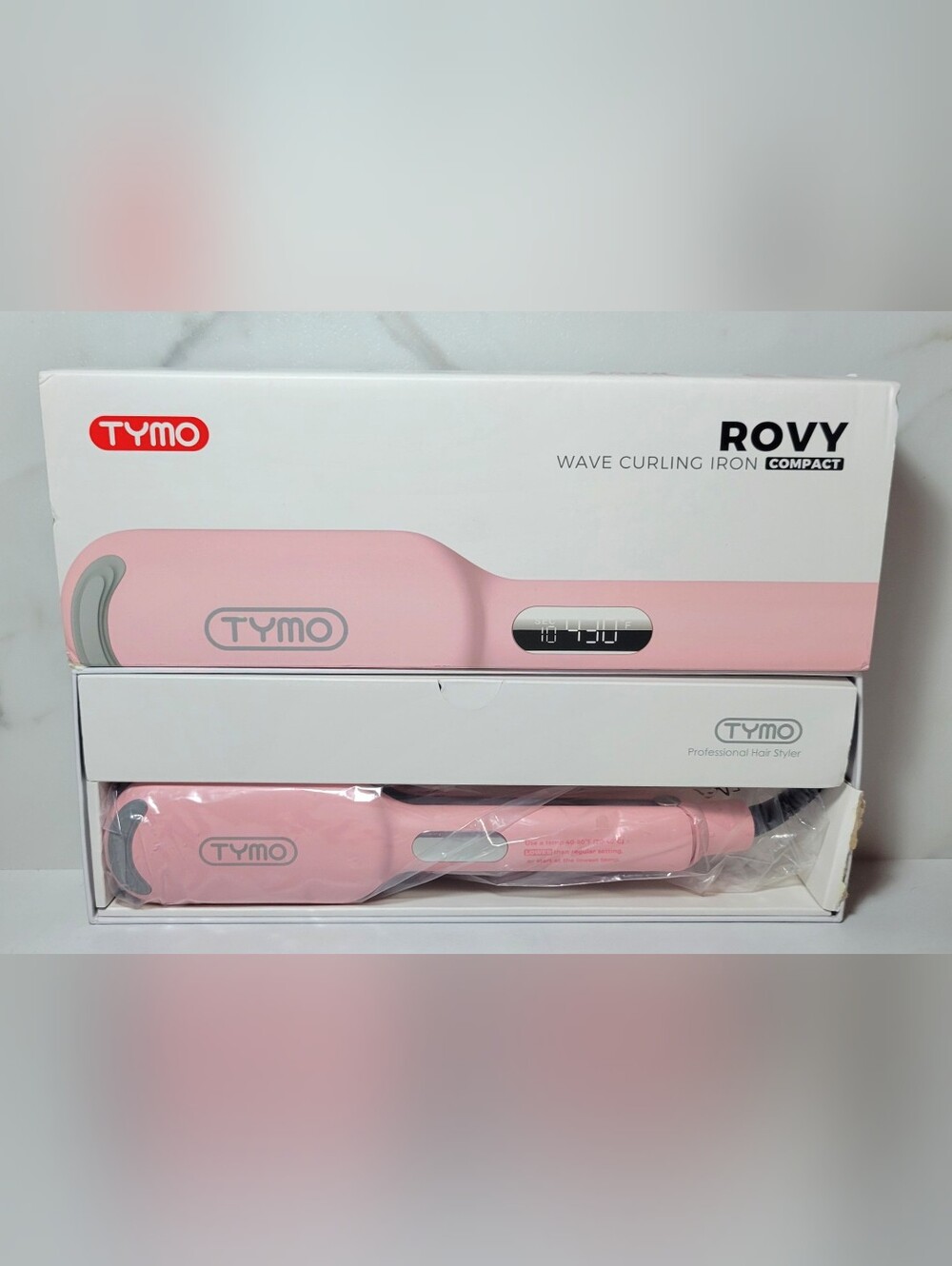 TYMO Rovy Compact Waver Curling Iron Pink Size 1 Inch